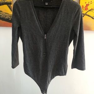 Express Striped Bodysuit- Never Worn!